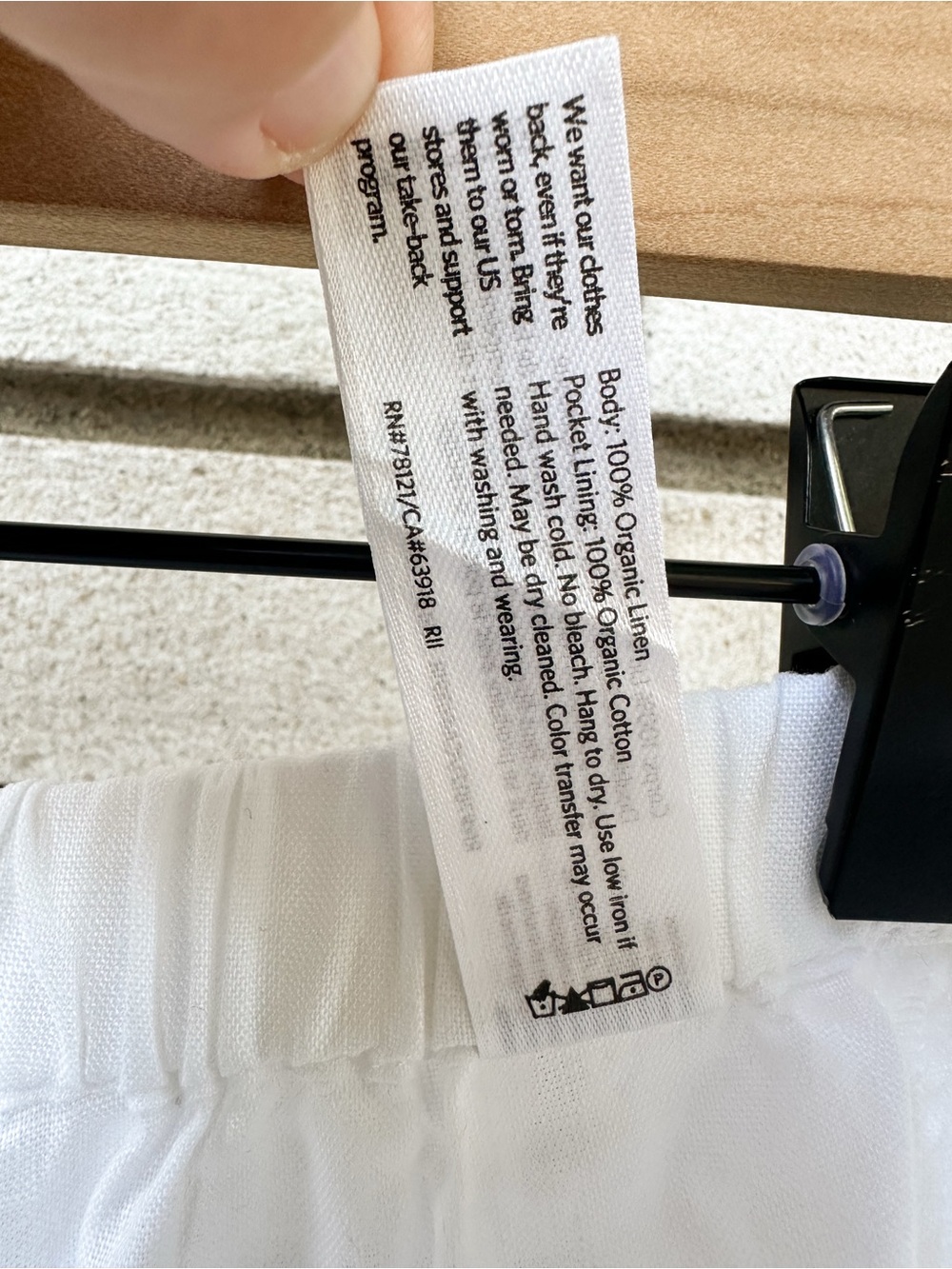 Eileen Fisher White Organic Linen Lantern Barrel Ankle Pants PL Pockets Coastal - Picture 8 of 8